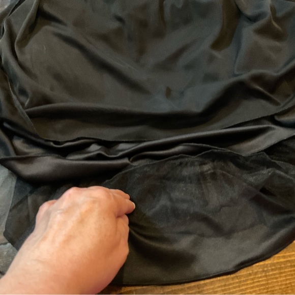 Xtraordinary Black Skater Skirt with Pearl Detail - Picture 5 of 7